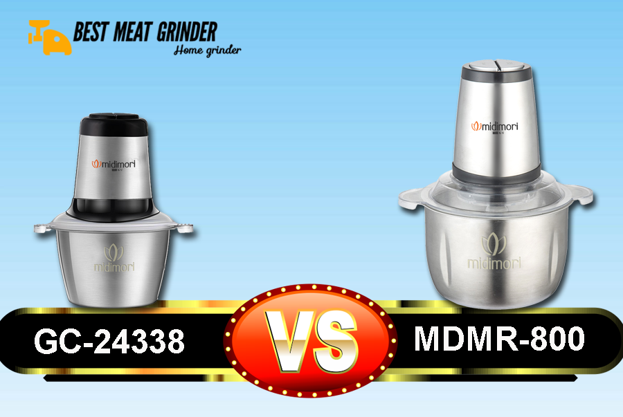 So sánh máy xay thịt inox Midimori GC-24338 và Máy xay thịt cối inox 3 lít Midimori MDMR-800